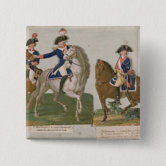 Commandant leger en officier vierkante button 5,1 cm (Voorkant)