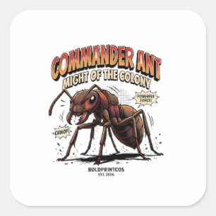 Commandant Mier Vierkante Sticker