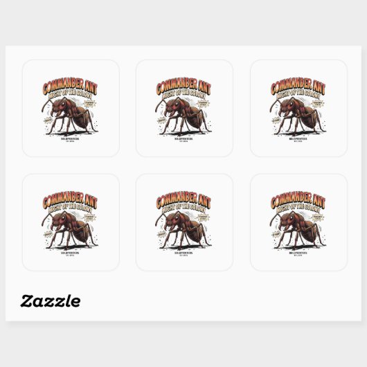 Commandant Mier Vierkante Sticker (Vel)