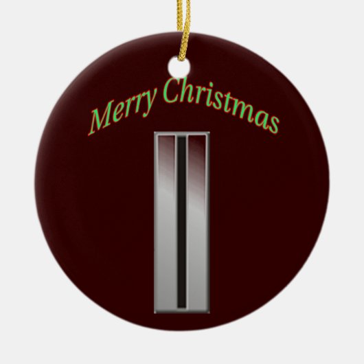 Commandant militair leger 5 kerstversiering keramisch ornament (Voorkant)