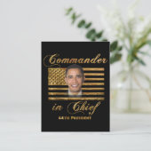 Commandant opperbevelhebber Barack Obama Briefkaart (Staand voorkant)
