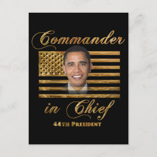 Commandant opperbevelhebber Barack Obama Briefkaart