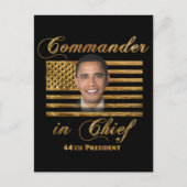 Commandant opperbevelhebber Barack Obama Briefkaart (Voorkant)