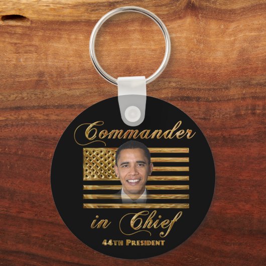 Commandant opperbevelhebber Barack Obama Sleutelhanger (Voorkant)
