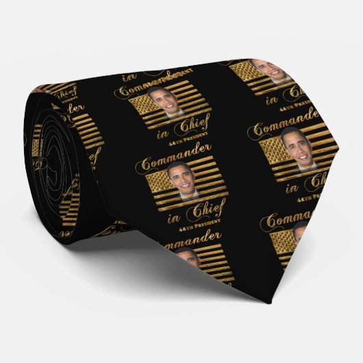 Commandant opperbevelhebber Barack Obama Stropdas (Opgerold)