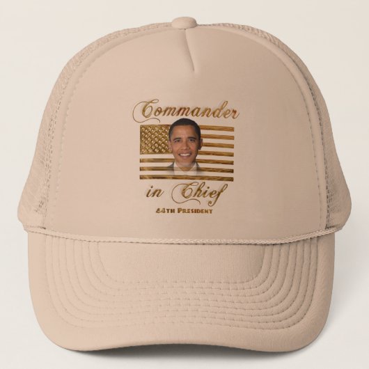 Commandant opperbevelhebber Barack Obama Trucker Pet (Voorkant)