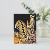 "Commandant te paard" Briefkaart (Staand voorkant)