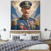 Commandant van de Blauwe Dominion Canvas Afdruk (Insitu (Slaapkamer))