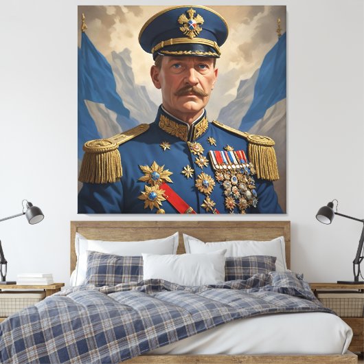 Commandant van de Blauwe Dominion Canvas Afdruk (Insitu (Slaapkamer))