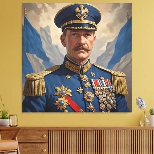 Commandant van de Blauwe Dominion Canvas Afdruk (Insitu (Woonkamer))
