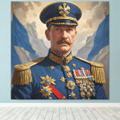 Commandant van de Blauwe Dominion Canvas Afdruk (Insitu (Houten vloer))