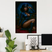 Commander Gail Kween Poster | Sensuele Sci-Fi Pin- (Thuiskantoor)