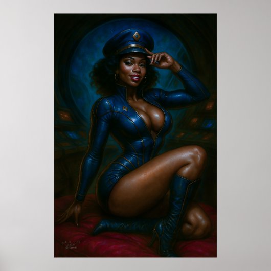 Commander Gail Kween Poster | Sensuele Sci-Fi Pin- (Voorkant)