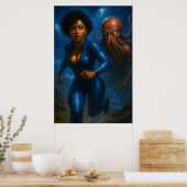 Commander Gail Kween vs Griezige Octopus | Anime Poster (Keuken)