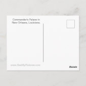 Commander's Palace Briefkaart (Achterkant)