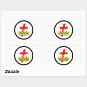 Commandery Rechthoekige Sticker (Vel)