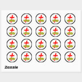 Commandery Vierkante Sticker (Vel)