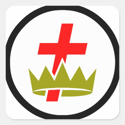 Commandery Vierkante Sticker (Voorkant)