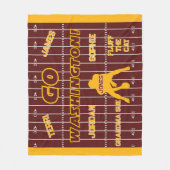 Commandeurs Football Bourgondië en Goud Fleece Deken (Voorkant)