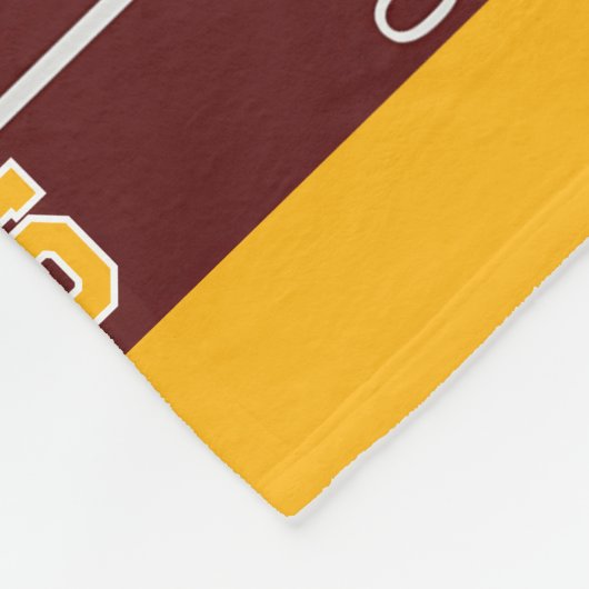 Commandeurs Football Bourgondië en Goud Fleece Deken (Hoek)