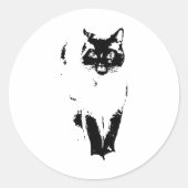 commando-aanwezigheid ronde sticker (Voorkant)