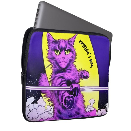 Commando Cat. bewerkbaar Laptop Sleeve (Voorkant Rechts)