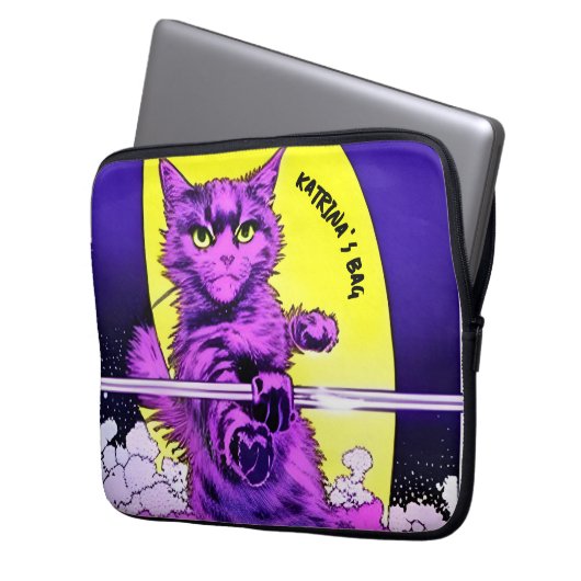 Commando Cat. bewerkbaar Laptop Sleeve (Voorkant Links)