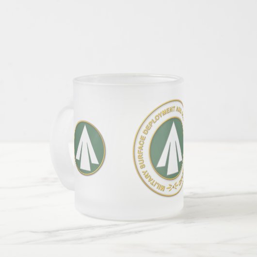 Commando Distributie militaire grondwaterinstallat Matglas Koffiemok (Voorkant links)