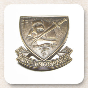 Commando Kieffer - Insigne 1BFMC Bier Onderzetter