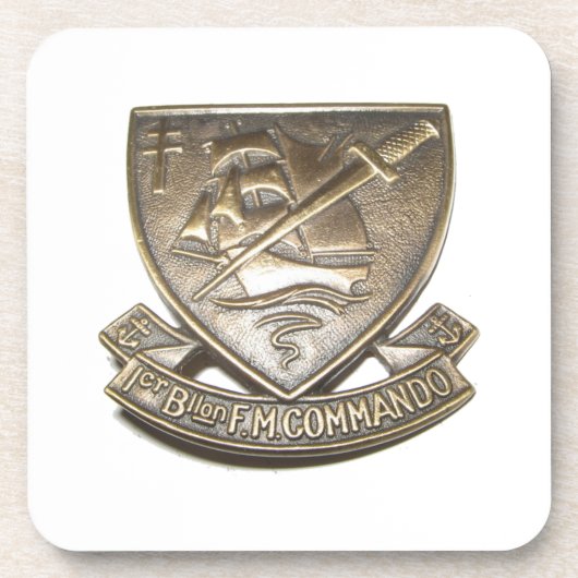 Commando Kieffer - Insigne 1BFMC Bier Onderzetter (Voorkant)