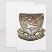 Commando Kieffer - Insigne 1BFMC Briefpapier (Voorkant / Achterkant)