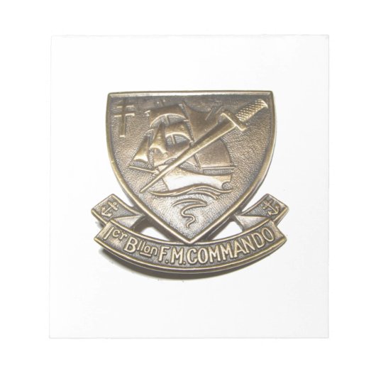 Commando Kieffer - Insigne 1BFMC Notitieblok (Voorkant)