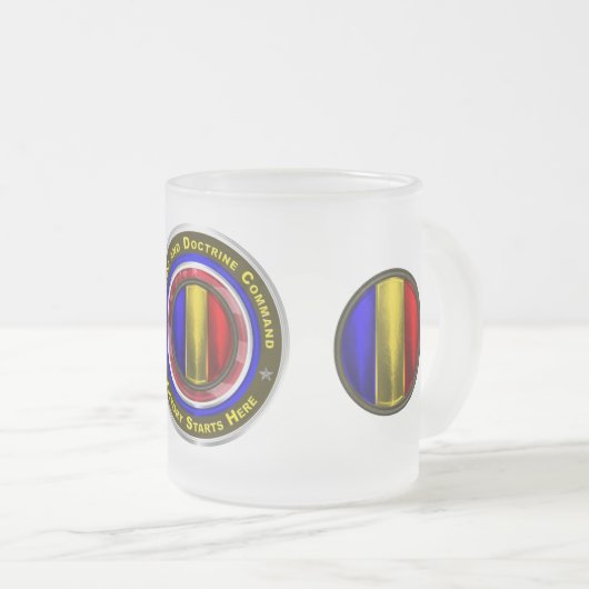 Commando Legertraining en Doctrine Matglas Koffiemok (Voorkant rechts)