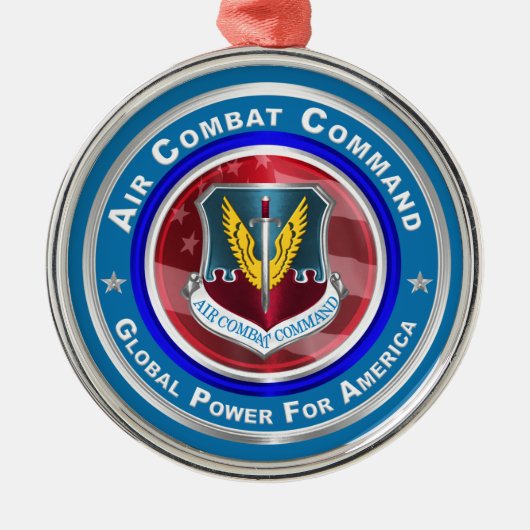 Commando Luchtvaart Gepersonaliseerd Kerstmis Metalen Ornament (Voorkant)