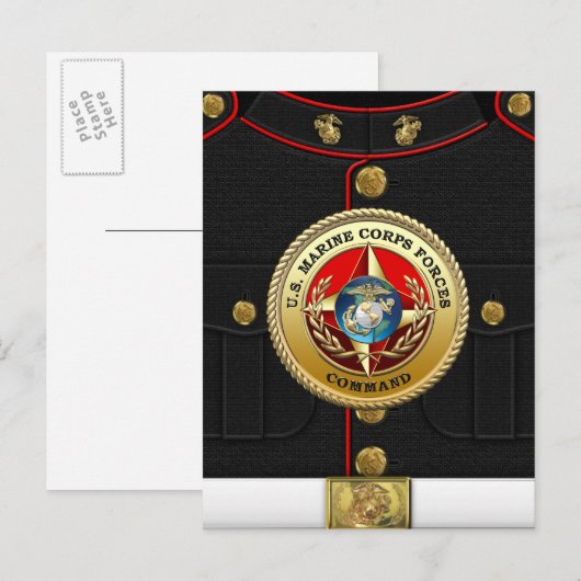 Commando Mariene Corps (MARFORCOM) [3D] Briefkaart (Voorkant / Achterkant)