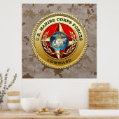 Commando Mariene Corps (MARFORCOM) [3D] Poster (Keuken)