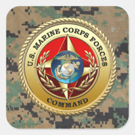 Commando Mariene Corps (MARFORCOM) [3D] Vierkante Sticker