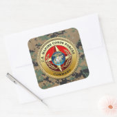 Commando Mariene Corps (MARFORCOM) [3D] Vierkante Sticker (Envelop)