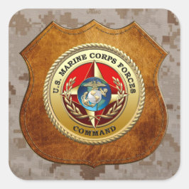 Commando Mariene Corps (MARFORCOM) [3D] Vierkante Sticker