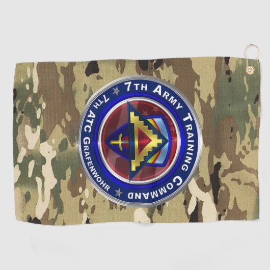 Commando Opleiding 7e Leger (7e ATC) Golfhanddoek (Horizontaal)