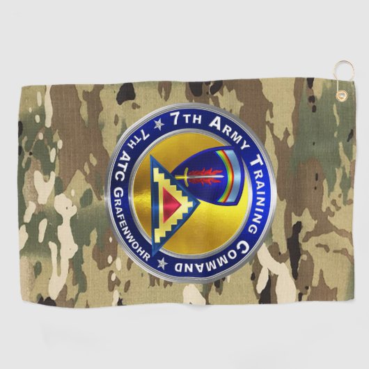 Commando Opleiding 7e Leger (7e ATC) Golfhanddoek (Horizontaal)