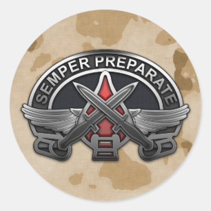 Commando speciale operaties DUI Ronde Sticker