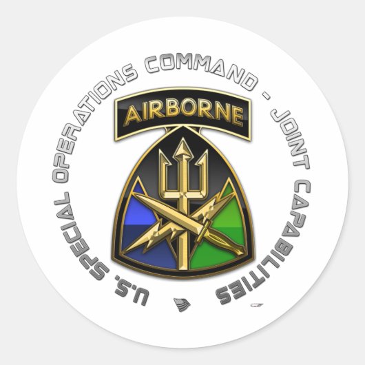 Commando speciale operaties - gezamenlijke vermoge ronde sticker (Voorkant)