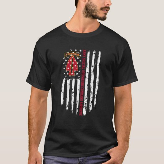 Commando Speciale Operaties van het leger USASOC A T-shirt (Voorkant)
