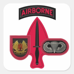COMMANDO-STICKERS VOOR SPECIALE OPERATIES VIERKANTE STICKER