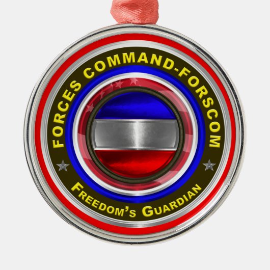 Commando strijdkrachten - FORSCOM Keepaskerst Metalen Ornament (Voorkant)