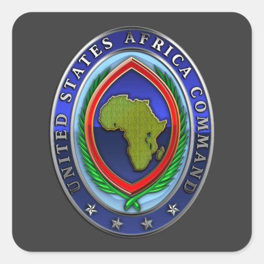 commando van de verenigde staten in afrika vierkante sticker (Voorkant)
