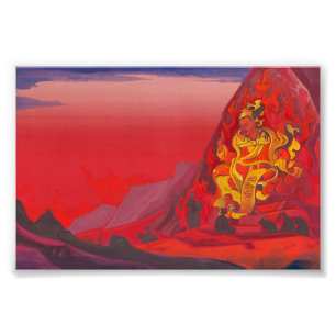Commando van Rigden Djapo door Nicholas Roerich Foto Afdruk