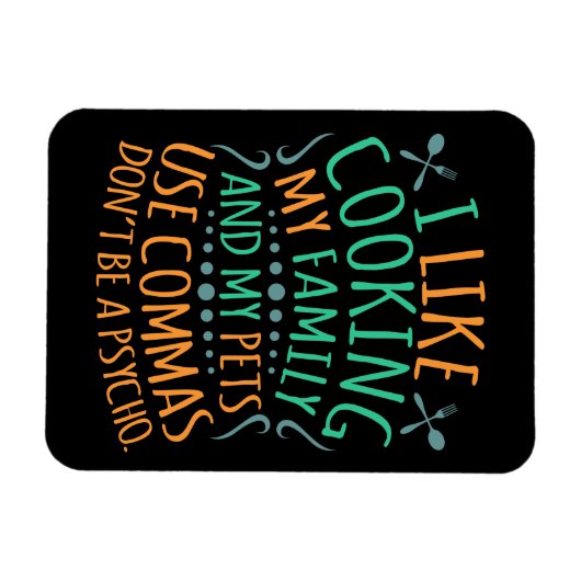 Commas English Language Teacher Teach Student Magneet (Horizontaal)