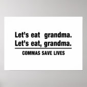 Commas Save Grandmas Poster (Voorkant)